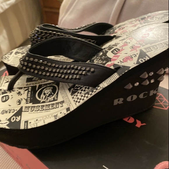 Rock And Candy Sandals Shoes Heels Flip Flops New! - Picture 7 of 8